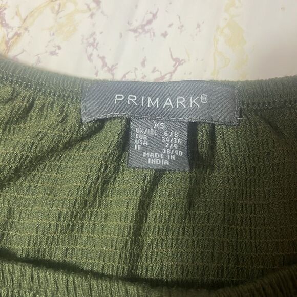 PRIMARK - FORREST GREEN T SHIRT WITH BUTTON DETAILS - XS (2/4) - Picture 5 of 6